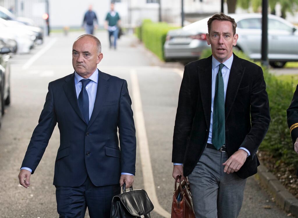 Ryan Tubridy and his agent Noel Kelly pictured leaving the Public Accounts Committee earlier this year. Photograph: Colin Keegan/Collins Dublin