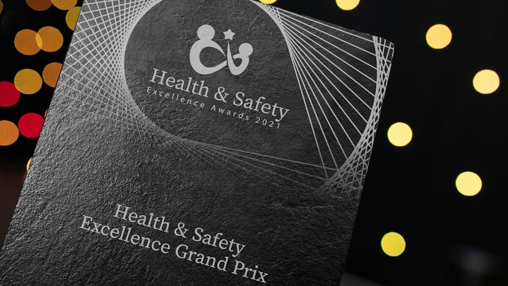 One of the 12 trophies presented