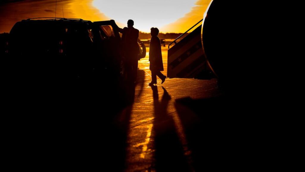 Arm’s-length candidate: Hillary Clinton turned down all 47 of Amy Chozick’s requests to interview her for the New York Times. Photograph: Doug Mills/New York Times