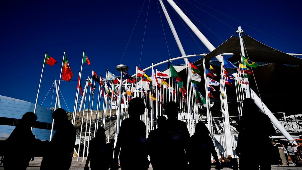 Attendees at the Web Summit in Lisbon.