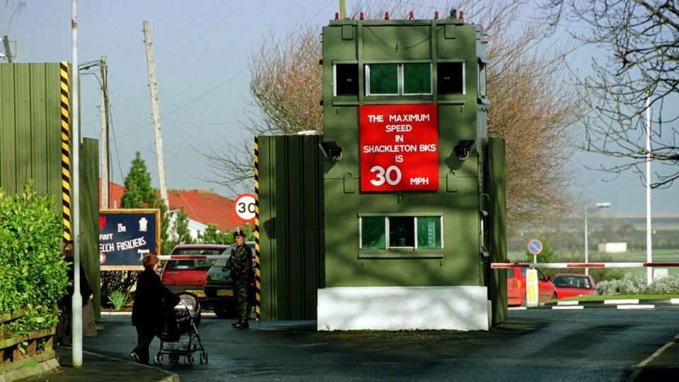 Secret compound: Shackleton Barracks, in Ballykelly. Photograph: Trevor McBride