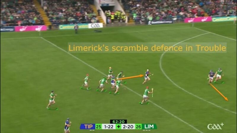 Tipperary's second goal was a super team score, as they moved the ball briskly through major traffic to get the Limerick defence turned and running towards their own goal
