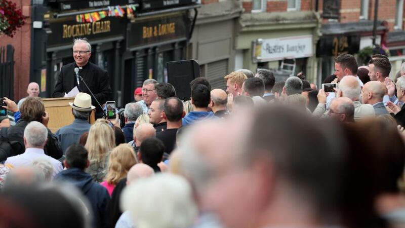 Derry violence: the city’s Catholic bishop, Donal McKeown, described last week’s events as the “manifestation of a greater malaise”. Photograph: Brian Lawless/PA Wire