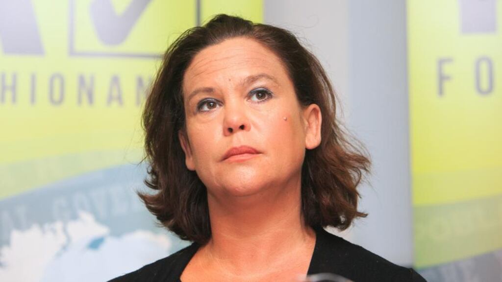 Sinn Féin Deputy Leader Mary Lou McDonald:  seemed to be sending out a very defiant message to those who would seek to censure her for abusing parliamentary privilege Photograph: Gareth Chaney/Collins