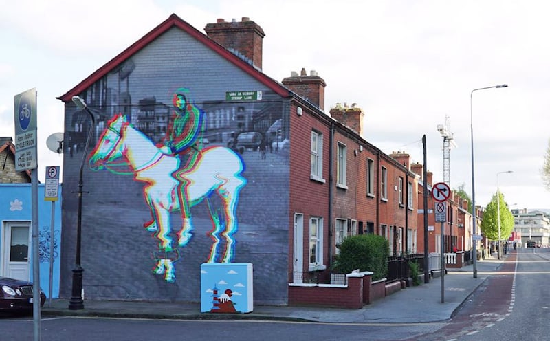 A mural in Smithfield in Dublin known as Horseboy. Photograph: Subset/PA