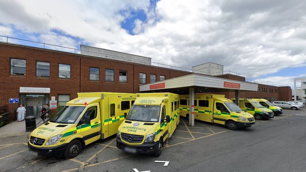 A critically injured biker, a man ages in his 60s, was taken by air ambulance from Tullow to Beaumont Hospital (above) on Saturday, where he has died. File photograph: Google Street View