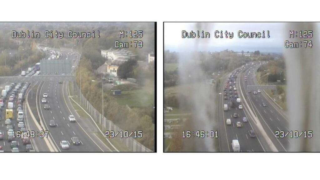 Gardaí have said traffic on the M50 is being diverted at junction 14 in Sandyford due to a crash.