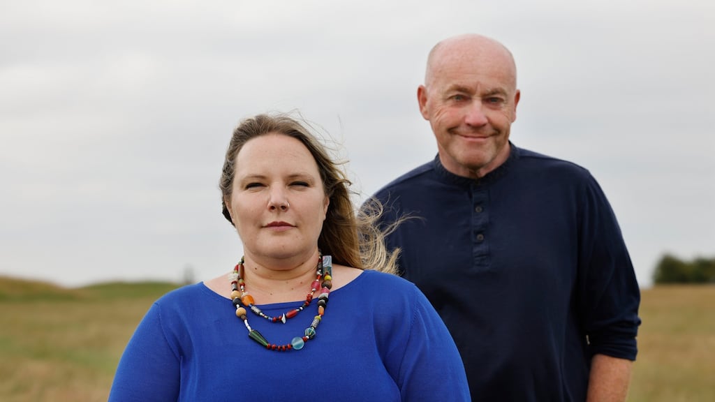 Mandi Frankham and Seán Love: ‘We don’t have a machine behind us, and that’s a challenge because we want to get the album out there and we want people to hear it.’ Photograph: Alan Betson