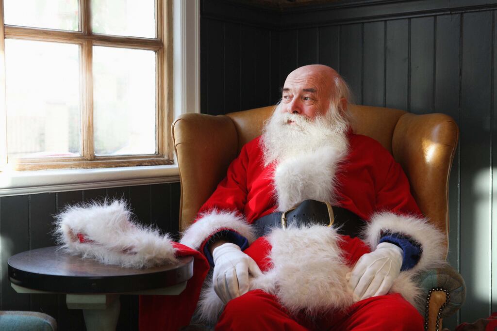 Santa prepares for some tough questions from Irish Times journalist, Conor Pope