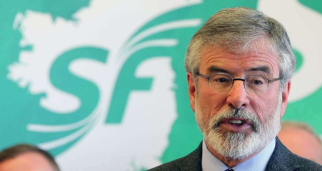 Former Sinn Féin leader Gerry Adams said Ted Howell 'brought a perceptive and sharp mind to republican politics and to the countless projects he was involved with'. Photograph: Niall Carson/PA Wire