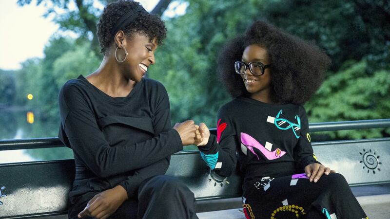 (from left) April Williams (Issa Rae) and little Jordan Sanders (Marsai Martin) in Little, co-written and directed by Tina Gordon.