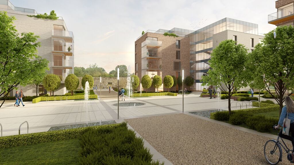 A computer generated image of Marlet’s Walled Orchard apartment scheme at Dundrum in south Dublin.