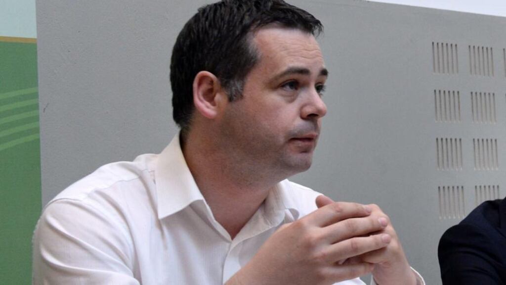 Pearse Doherty today accused the media of failing to hold those in power to account and told delegates at the MacGill  summer School that   Ireland was unique in not having any left-wing media.   Photograph: Dara Mac Dónaill/The Irish Times