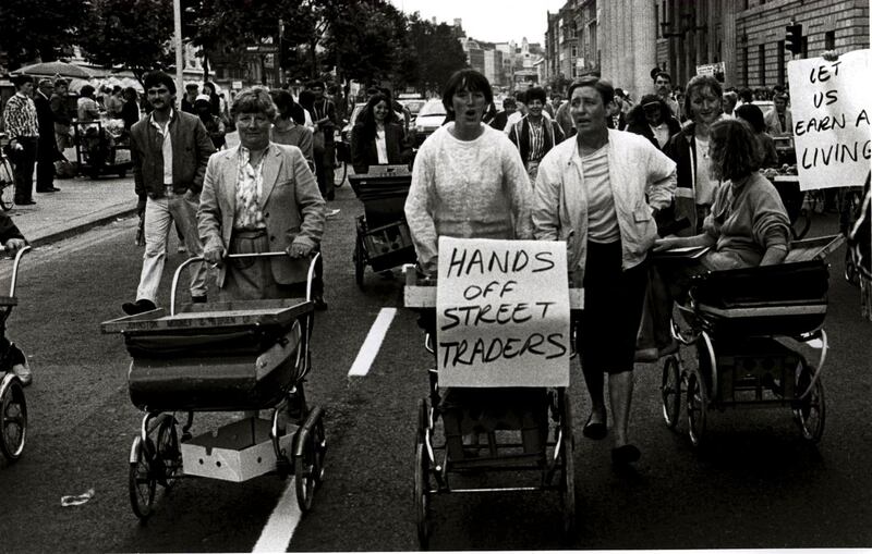 Dublin street traders in the 1980s