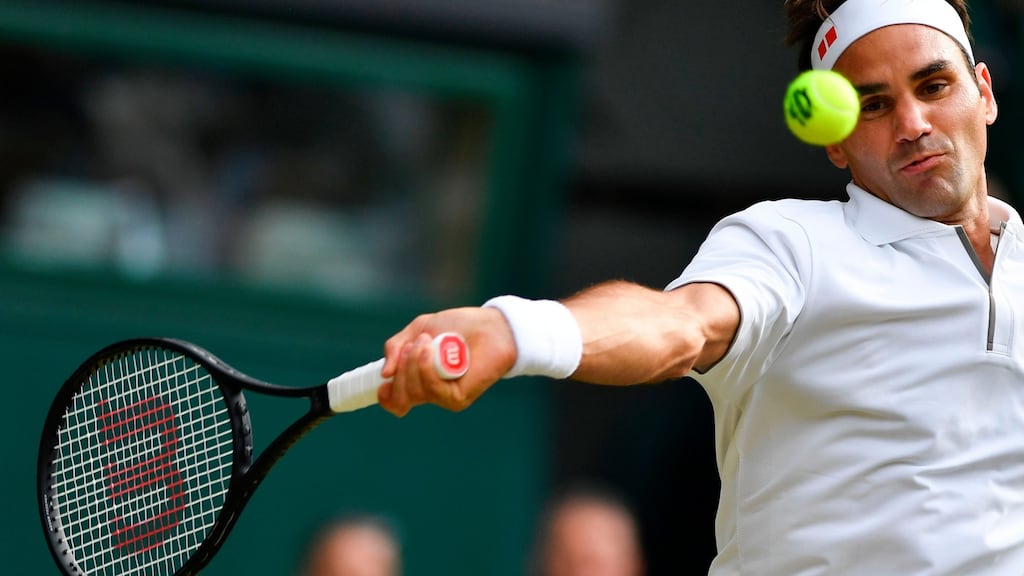 Roger Federer seemed to be in cruise control against Luca Pouille. Photograph: Glyn Kirk/AFP/Getty Images