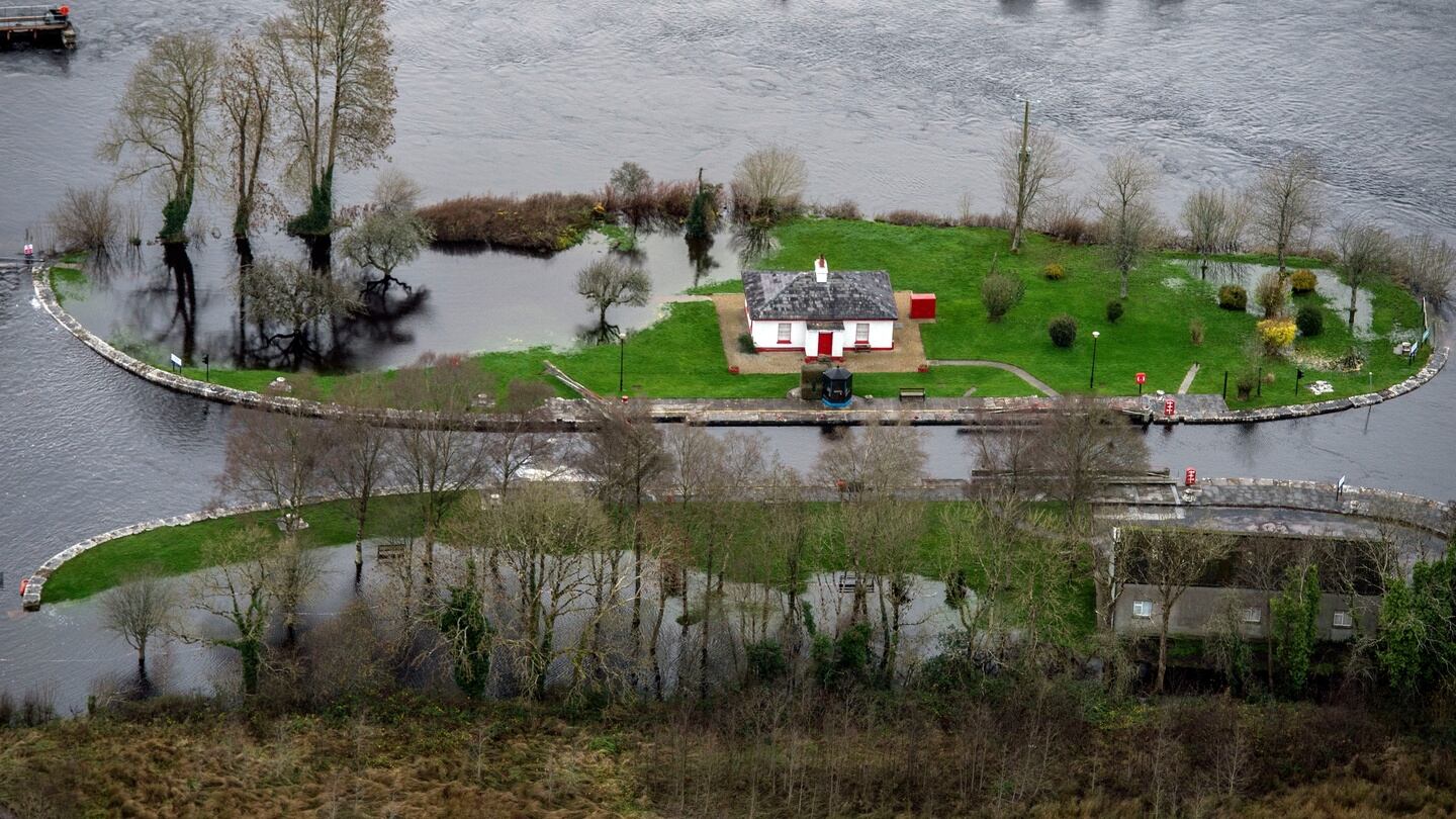 Flooding along the banks of the Shannon River near Athlone Town on Friday. Photograph: Brenda Fitzsimons/THE IRISH TIMES