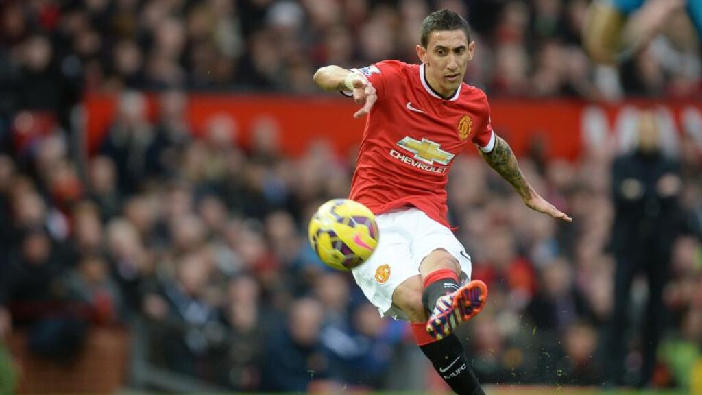 Angel di Maria will have a medical with Paris St Germain over the next 24 hours after Manchester United agreed to sell the midfielder to the French club for €63 million. Photo: Martin Rickett/PA