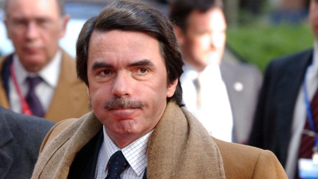 Former Spanish prime minister José María Aznar who has burst into the political spotlight in recent days. Photograph: Virginia Mayo/AP Photo