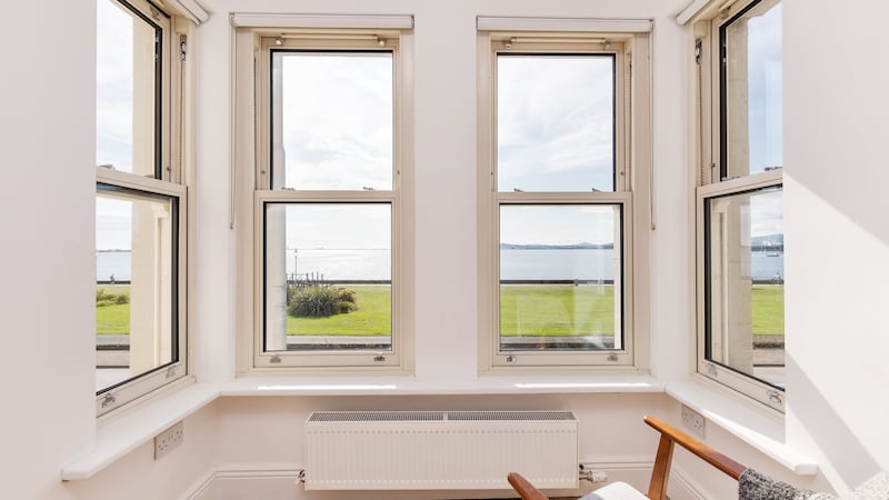 The box-bay window to the front of the house