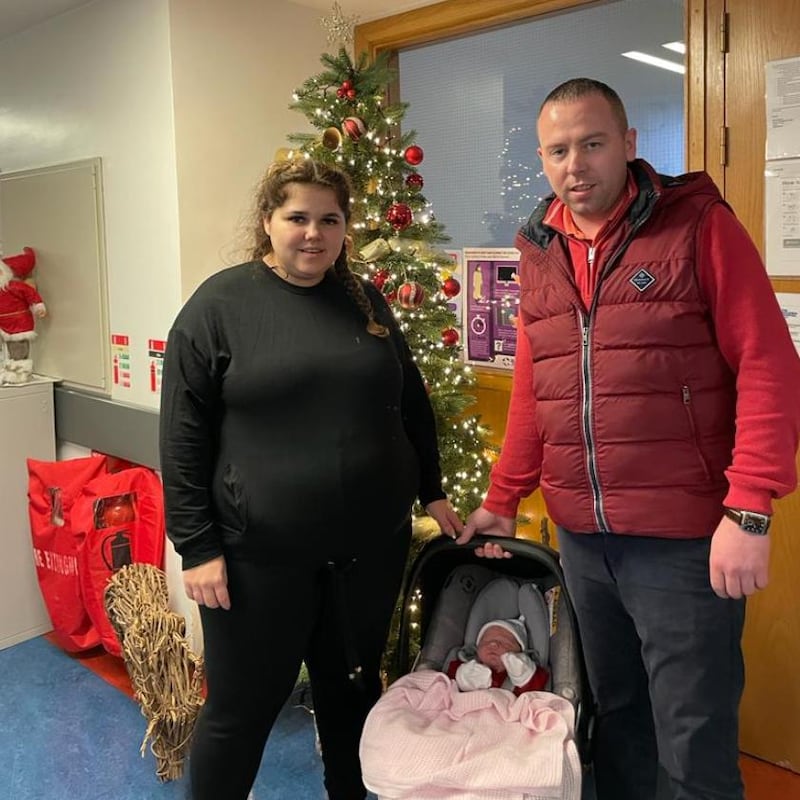 Aoife and Gary McCormack with their newborn