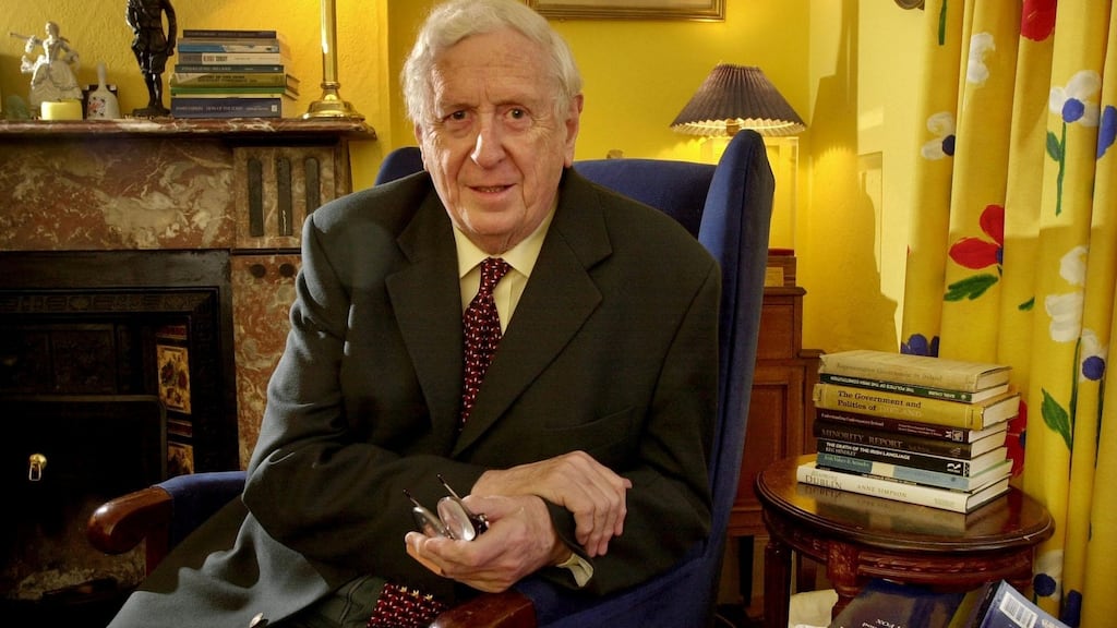 Former taoiseach Dr Garret FitzGerald at home in Ranelagh. Photograph: Matt Kavanagh