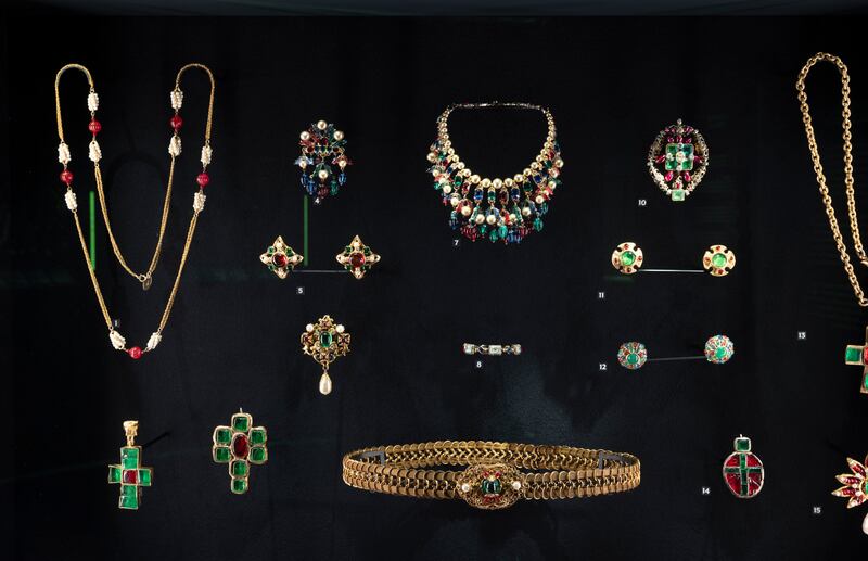 The relaunch of her couture house and the display of her costume jewellery from 1938. Photograph: Peter Kelleher