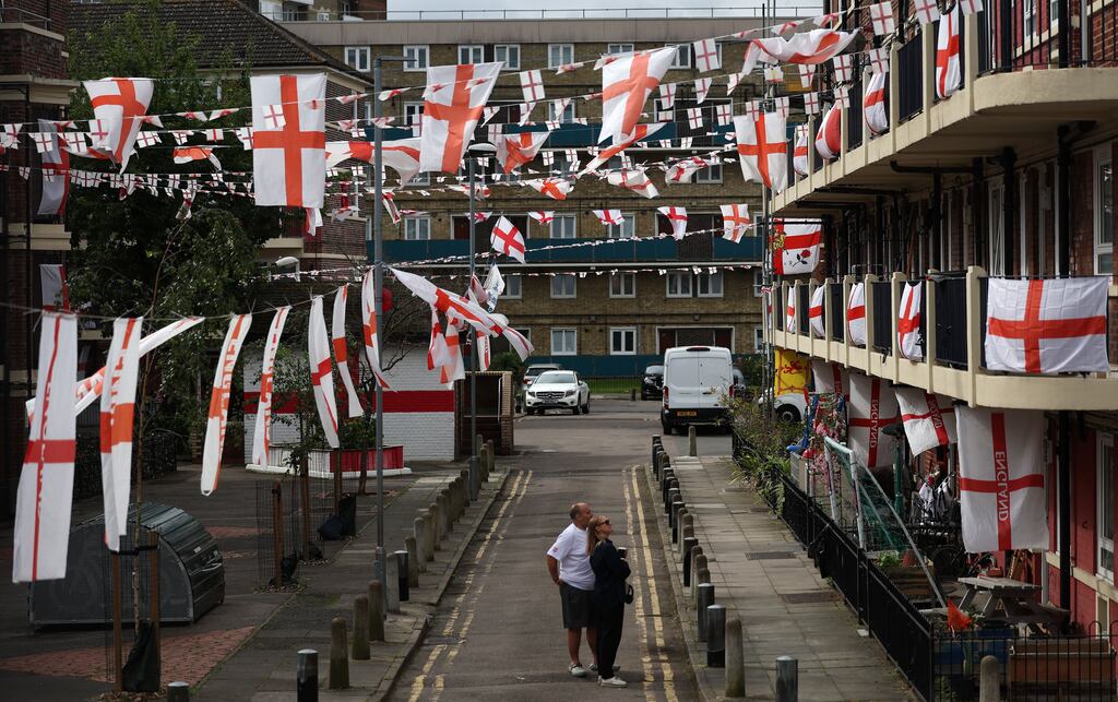 Peter Flanagan: the Irish living in the UK could sense the coming of the Euros this year in our bones ... even your liberal English friends transform for 90 minutes. Photograph: EPA