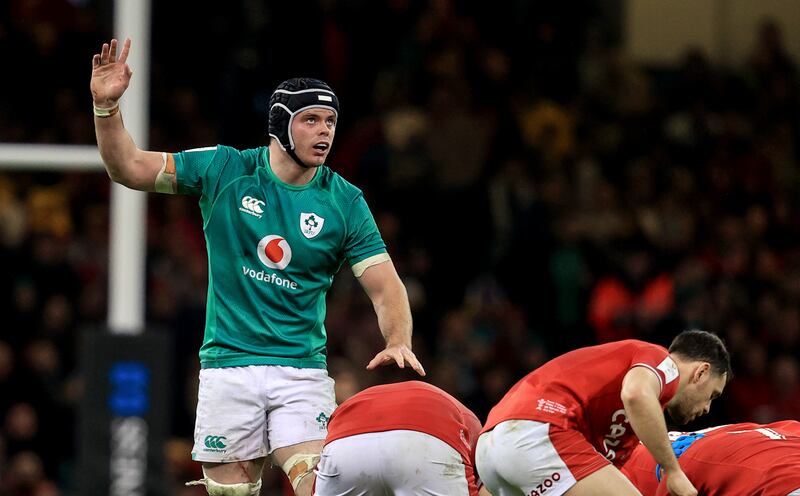 Ireland’s James Ryan: a high calibre display, calling the lineout, making the harder metres and putting in a significant tackle count. Photograph: Dan Sheridan/Inpho