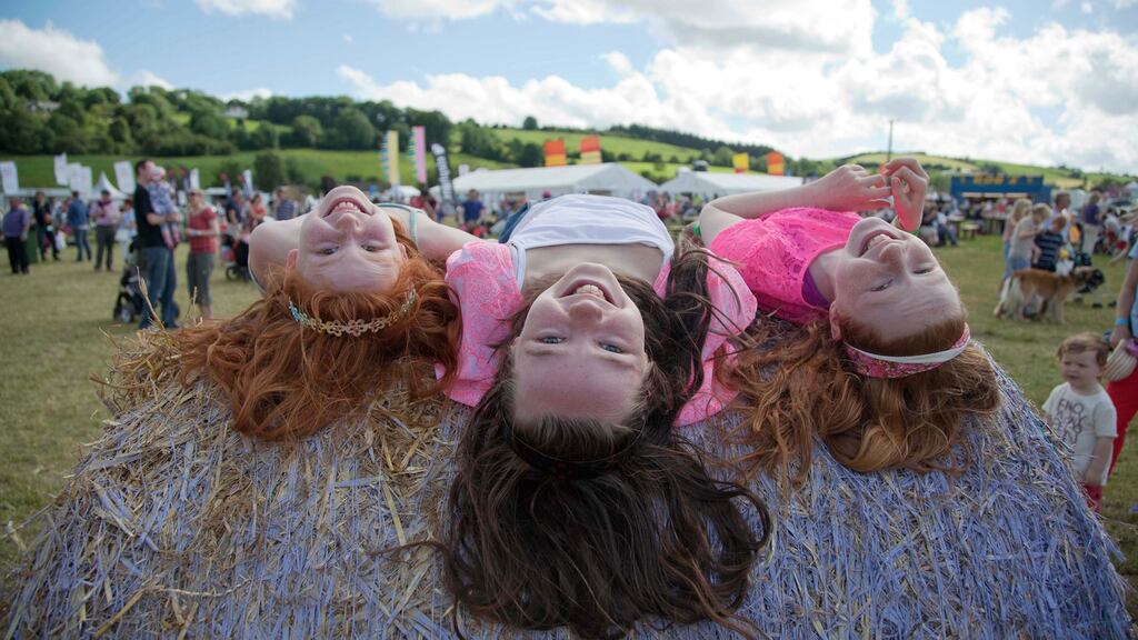 Sisters Danielle, Adrianne and Aoife Carroll of Carrigrohane at the 2015 Cork Summer Show.