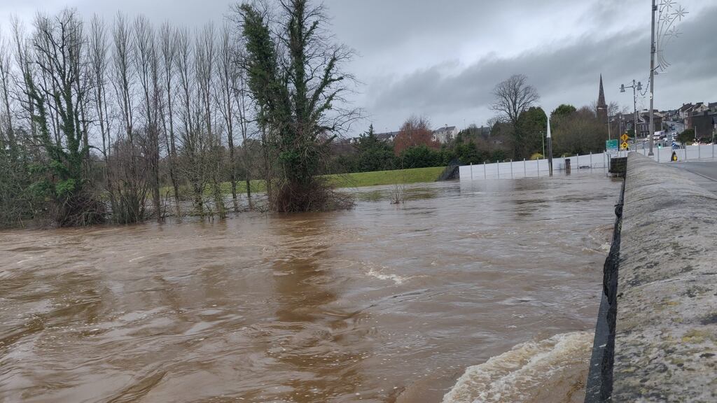Flood defences in place in Fermoy. File photograph: Office of Public Works