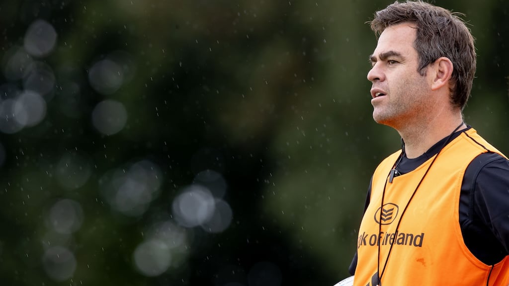 Munster head coach Johann van Graan: ‘I’m not going to speculate over the media about my contract. Obviously, I’m in the last season of my contract and full focus is on the season ahead. Photograph: Morgan Treacy/Inpho