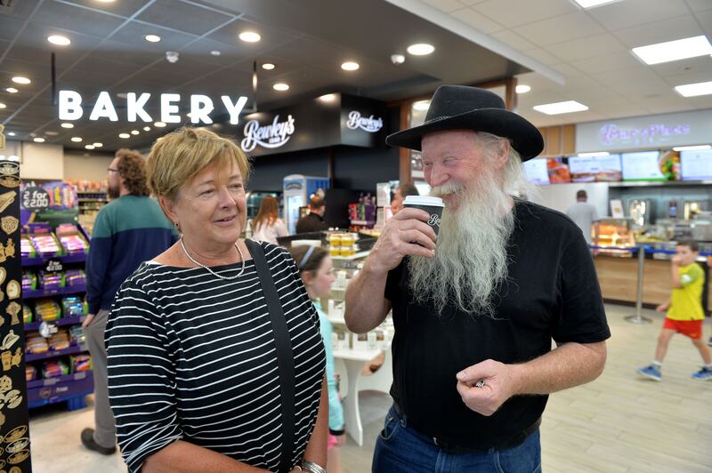 Kinnegad Plaza: Jean Rafter and Liam O’Neill. Photograph: Alan Betson