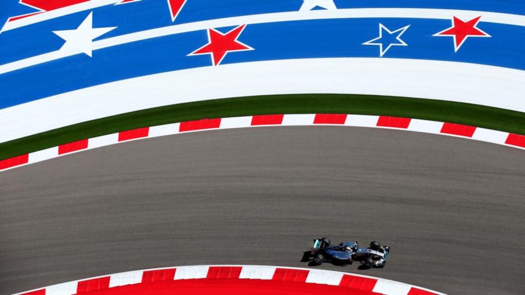 Lewis Hamilton of Mercedes drives during practice ahead of the United States Formula One Grand Prix at Circuit of The Americas in Austin, Texas. Photo: Mark Thompson/Getty