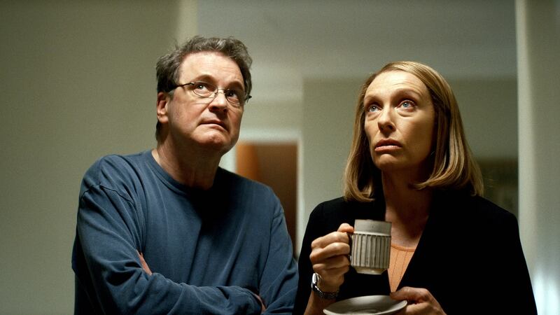 Colin Firth and Toni Colette in The Staircase