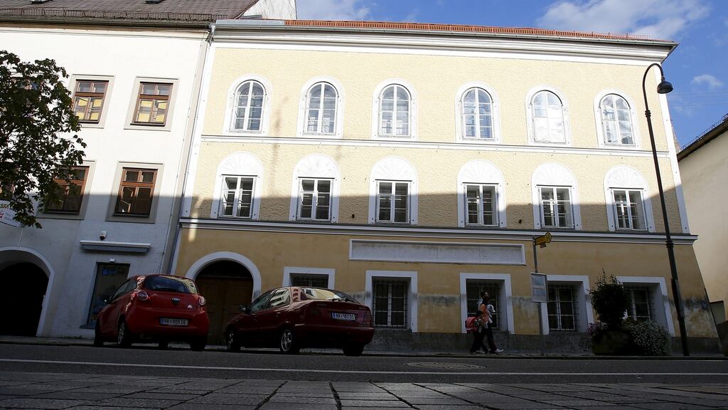The house in which Adolf Hitler was born in Braunau am Inn, Austria. File photograph: Dominic Ebenbichler/Reuters