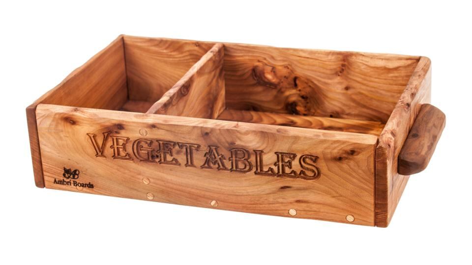Stylish vegetable storage  trays made in Kerry from native Irish hardwoods