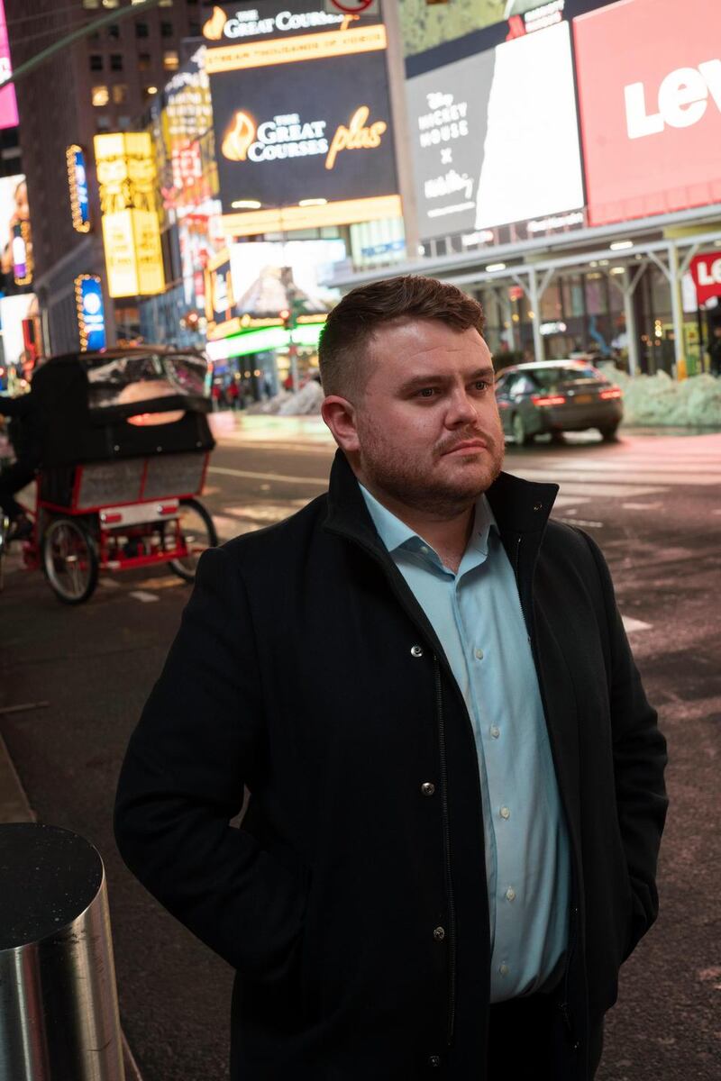 Donie O’ Sullivan in New York city. Photograph: Douglas Healey