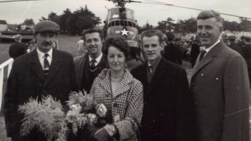 Mae Leonard with fellow members of Limerick Corporation staff, after President John F Kennedy had left Limerick.