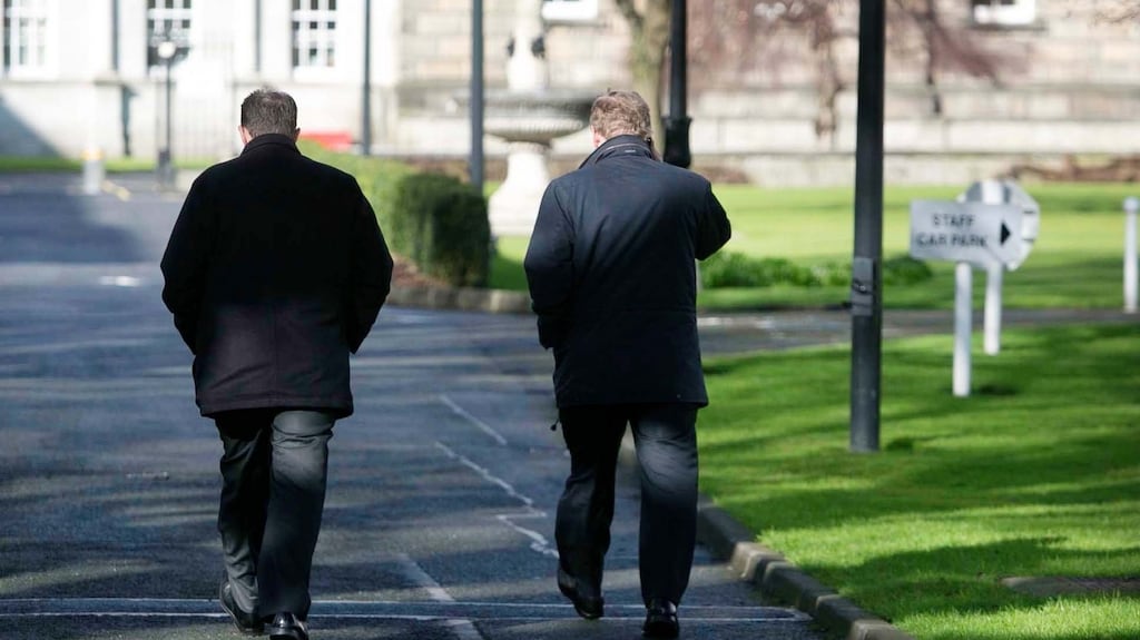 Taoiseach Enda Kenny arrives at Government Buildings for a reported Fine Gael meeting yesterday. Photograph: Sam boal/Rollingnews.ie
