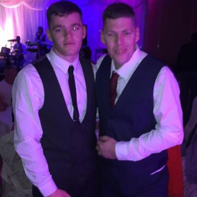 Dean Fitzsimons (left) and his father Kenneth Fitzsimons
Both men were charged with assault causing serious harm and the false imprisonment of a man. Photograph: Facebook