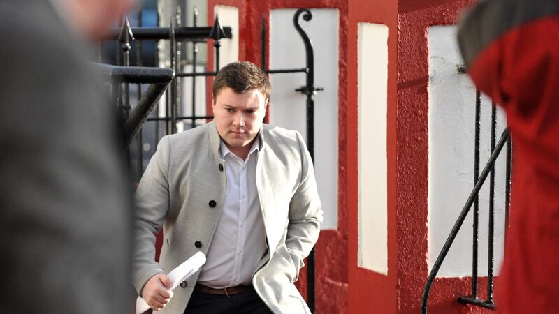 Jackie Healy-Rae jnr arriving at Kenmare court. Photograph: Don MacMonagle.