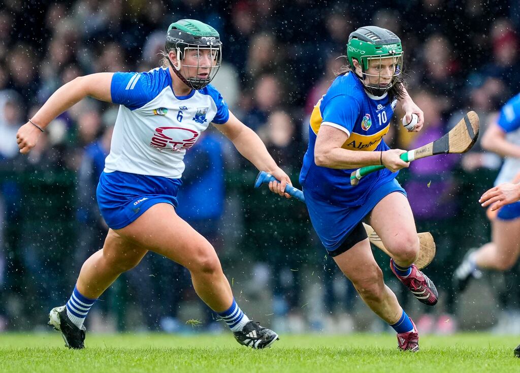 Roisin Howard of Tipperary against Waterford  in the senior camogie championship at The Ragg, Tipperary. Photograph: James Lawlor/Inpho