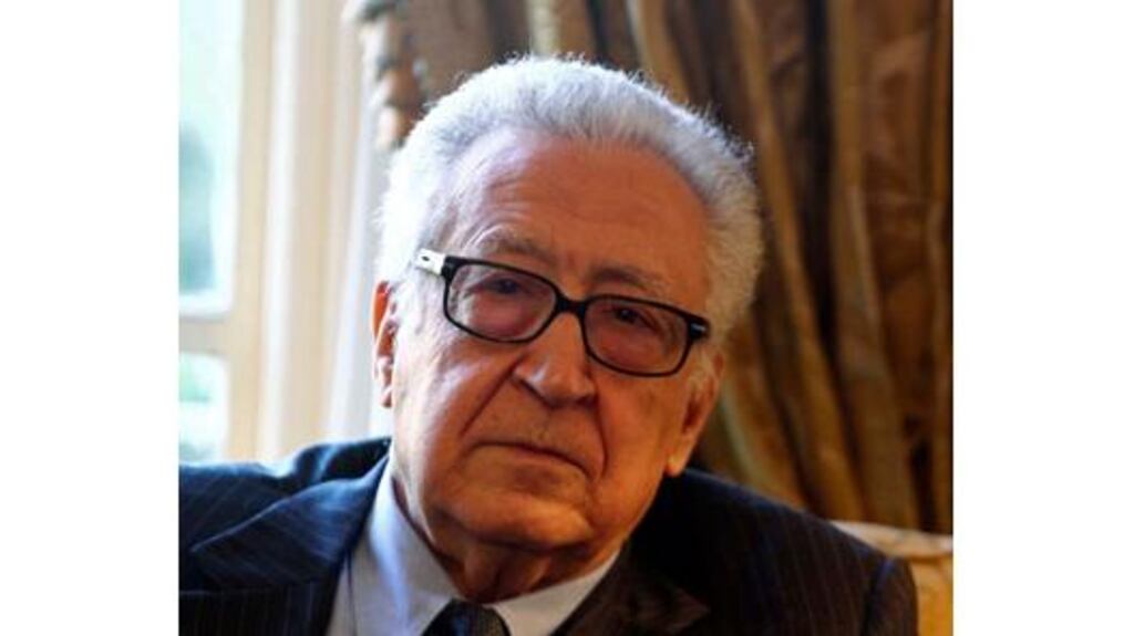 International mediator Lakhdar Brahimi called today for talks between the Syrian opposition and government after a meeting at Arab League headquarters in Cairo. Photograph: Mohamed Abd El Ghany/Reuters.