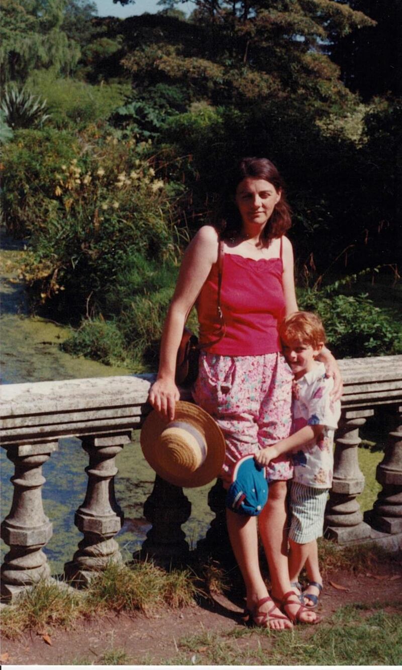 Siobhán Parkinson with her son Matthew.