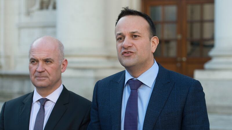 Dr Tony Holohan and Leo Varadkar who were in office during the Covid-19 pandemic. Photograph: Dave Meehan