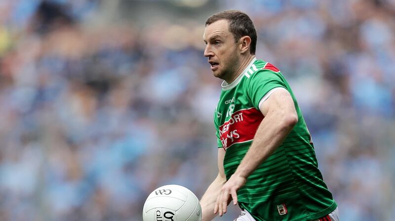 Keith Higgins in action during the 2019 All-Ireland SFC semi-final against Dublin at Croke Park. Photograph: Laszlo Geczo/Inpho
