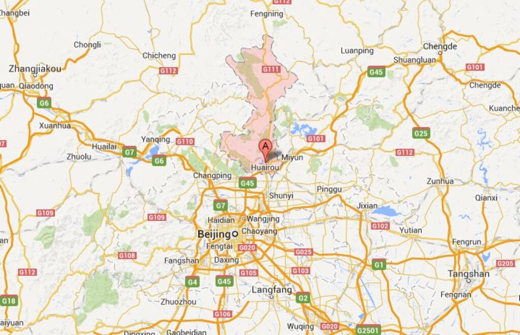 The dead man was working as a machine operator on a golf course in the Huairou district outside Beijing