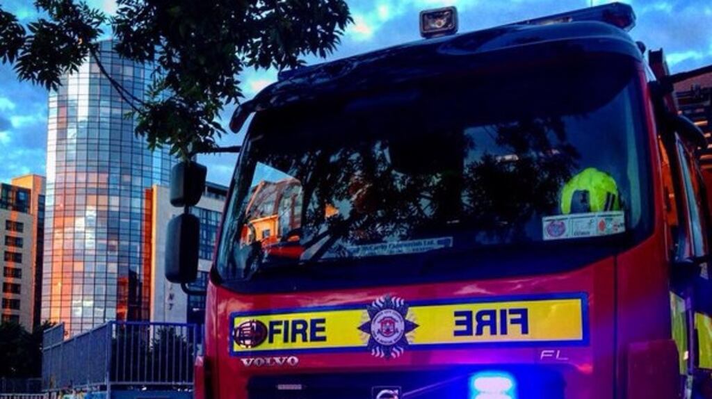 Firefighters rescued a man from a burning house in Limerick city early on Saturday. Photograph: Limerick Fire via Twitter