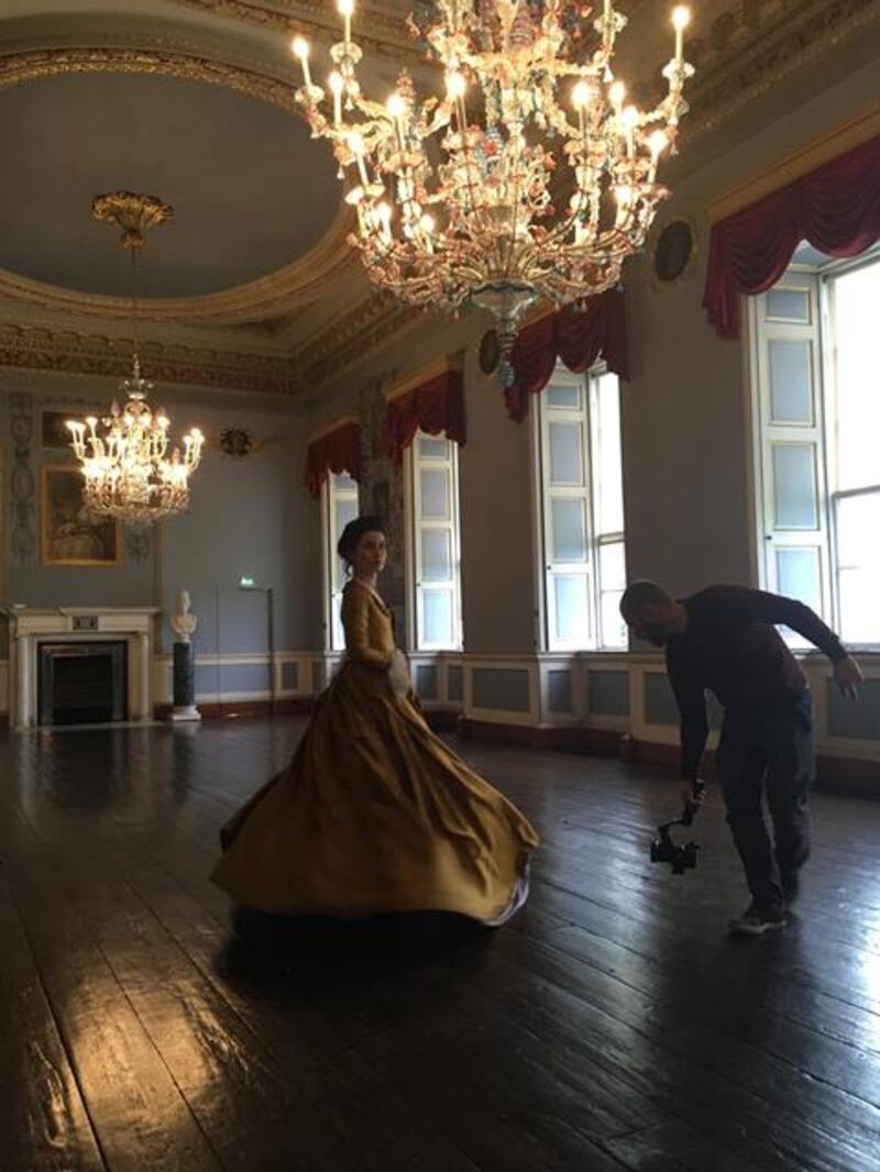 Behind the scenes at Castletown House, Co Kildare filming the opening scenes of Snaithe for TG4