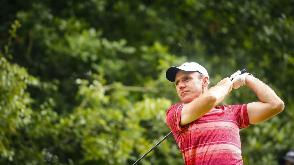 Colm Moriarty shares the lead after the opening round of the Irish PGA Championship at Roganstown. Photograph: Kevin Scott/Presseye/Inpho